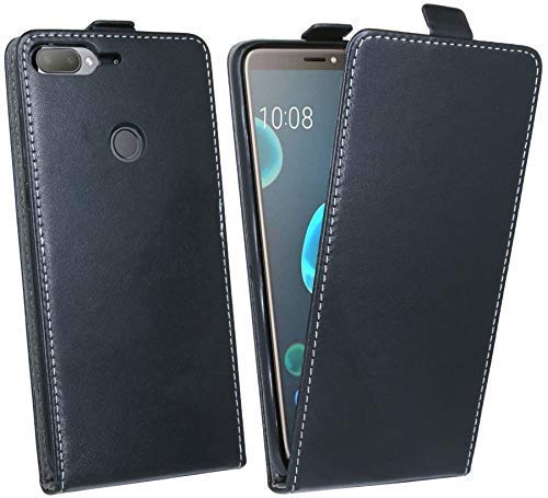 cofi1453® Flip Case kompatibel mit HTC Desire 12+ (Plus) Handy Tasche vertikal aufklappbar Schutzhülle Klapp Hülle Schwarz von COFI 1453