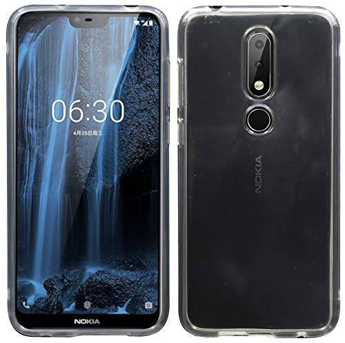 cofi1453® Silikon Hülle Basic kompatibel mit Nokia 6.1 Plus (2018) TPU Case Soft Handy Cover Schutz Transparent von COFI 1453