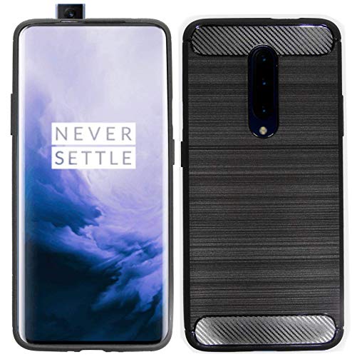 cofi1453® Silikon Hülle Carbon kompatibel mit OnePlus 7 PRO Soft TPU Case Handyhülle Cover Schutzhülle Schwarz von COFI 1453