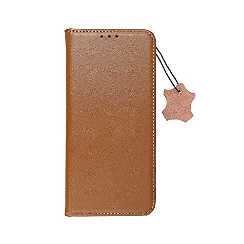 cofi1453® Smart Pro Echt Buchtasche Leder Tasche Lederbuch Hülle Cover Case Handy-Hülle Handytasche kompatibel mit Samsung Galaxy A22 5G (A226B) Braun von COFI 1453