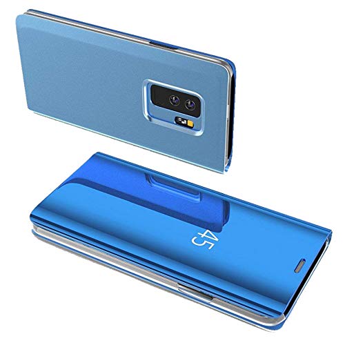 cofi1453® Smart View Spiegel Mirror Smart Cover Schale Etui kompatibel mit Huawei P30 Lite Schutzhülle Tasche Case Schutz Clear Blau von COFI 1453