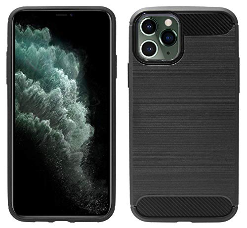 cofi1453 Silikon Hülle Tasche Case + 9H Schutzfolie Echt Glas Zubehör Gummi Bumper Schale Schutzhülle in Carbon-Schwarz kompatibel mit iPhone 11 Pro Max cofi1453 Silikon Hülle Tasche Case + 9H Schutzfolie Echt Glas Zubehör Gummi Bumper Schale Schutzhülle in Carbon-Schwarz kompatibel mit iPhone 11 Pro Max von COFI 1453