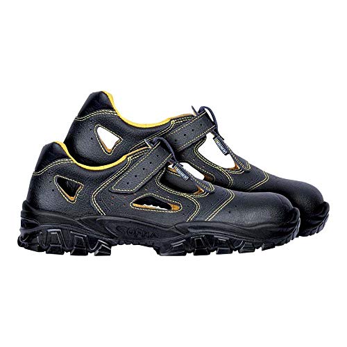 Cofra NT080-000.W42 NEW DON S1 P SRC Sicherheitssandalen, Schwarz/Gelb, Größe 42 von COFRA