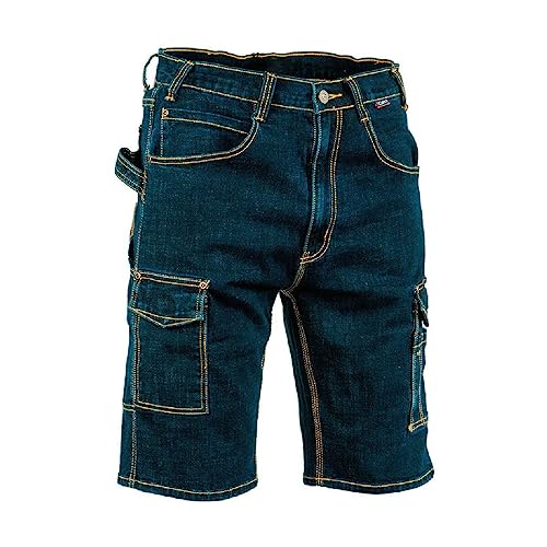 Cofra V497-0-00.Z44 MANACOR Jeans Shorts, 70% Baumwolle, 28% Polyester, 2% Elasthan, 330G-M² Jeansblau, Größe 44 von COFRA
