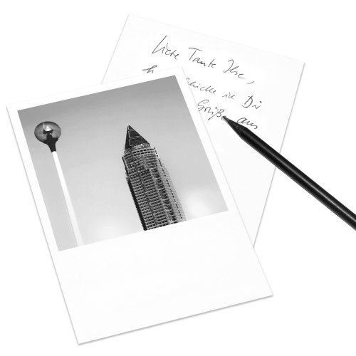 Postkarte Frankfurt im Retro-Stil - Motiv: Messeturm von COGNOSCO