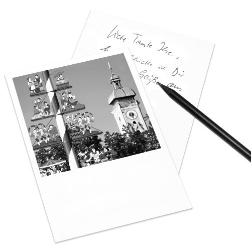 Postkarte München im Retro-Stil - Motiv: Viktualienmarkt von COGNOSCO