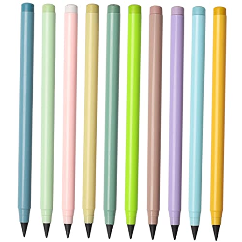 COHEALI 10st Ewiger Bleistift Bleistifte Ohne Spitze Tintenlose Dauerbleistifte Tintenlose Bleistifte Buntstifte Ohne Tinte Farbstift Studentische Nutzung Radiergummi Löschbar von COHEALI