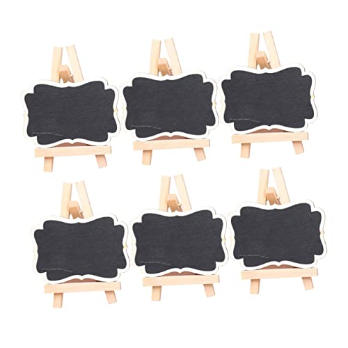 COHEALI 6St Holztafeln Miniatur-Trophäe Hausdekorationen für zu Hause Mini-Tafeln kleines Tafelschild bastelmaterial für kinder write board Message-Board-Ornament Tafeln zeigen Black von COHEALI