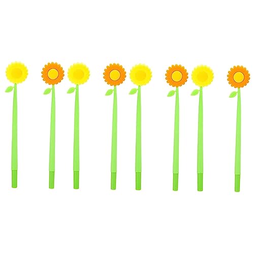 COHEALI 8 Stk Sonnenblumen Stift kinderparty schwarzer Tintenstift Büro gelstifte gelpen Zeichenstifte Füller tragbar Stift unterschreiben Trompete Schreibstift Mädchen Silikon von COHEALI