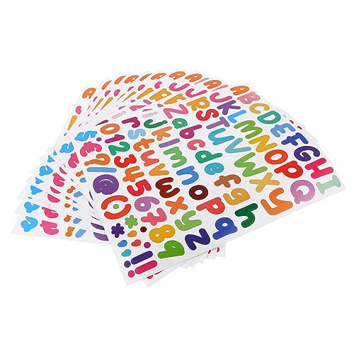 COHEALI Alphabet-aufkleber 10 Bögen Set mit Vinyl-buchstabenaufklebern für Scrapbooking Zahlenetiketten COHEALI Alphabet-aufkleber 10 Bögen Set mit Vinyl-buchstabenaufklebern für Scrapbooking Zahlenetiketten von COHEALI