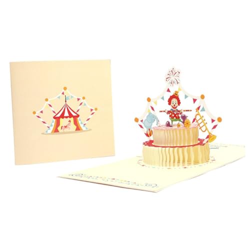 COHEALI Clownkuchen Geburtstagskarte Lustige Stereoskopische Grußkarte Mit Lebendigen Motiven Kreative Glückwunschkarte Für Männer Und Vivid Blessing Card Mit Umschlag COHEALI Clownkuchen Geburtstagskarte Lustige Stereoskopische Grußkarte Mit Lebendigen Motiven Kreative Glückwunschkarte Für Männer Und Vivid Blessing Card Mit Umschlag von COHEALI