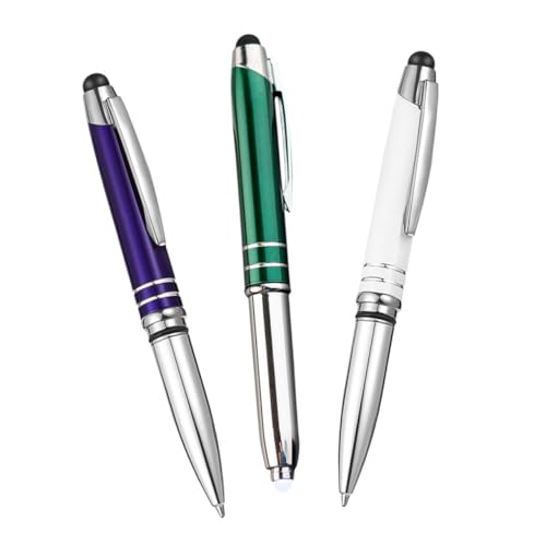 COHEALI Eingabestifte Für Tablets Tabletstift 3 Stück Touch Kugelschreiber Büromaterial Schreibkugelschreiber Schilderstifte Metallstifte Press Kugelschreiber Mit Stylus Spitzen Led Lichtstifte Led von COHEALI