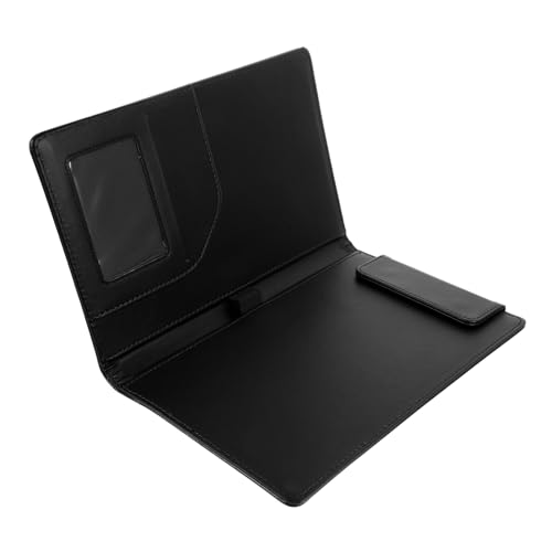 COHEALI Ordner Wordpad Faltbar Zwischenablage Mit A5-klemmbrett-portfolio-ordner Office-dokumentenklammern Dokumentenspeicher Clipordner Clipfolder-zwischenablage Tafel Mini Pu-leder Black von COHEALI