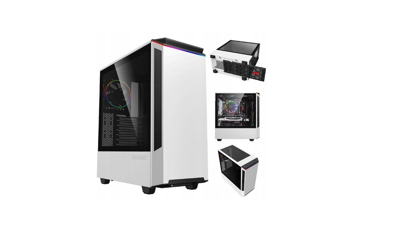 COIL PC-Gehäuse Paladin T801,Mid-Tower ATX, gehärtetes Glas, ARGB 12cm Rainbow-Lüfter, (Staubfilter: Boden- und Oberseite mit Staubfilter), Gehärtetes Glas, ARGB, MIDI-Tower, ATX, Grafikkartenlänge: 360 mm von COIL