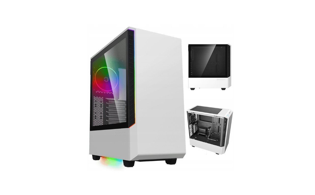 COIL PC-Gehäuse Panda T802,Mid-Tower ATX, gehärtetes Glas, ARGB 12cm Rainbow-Lüfter, (Staubfilter: Boden- und Oberseite mit Staubfilter), Gehärtetes Glas, ARGB, MIDI-Tower, ATX, Grafikkartenlänge: 360 mm von COIL