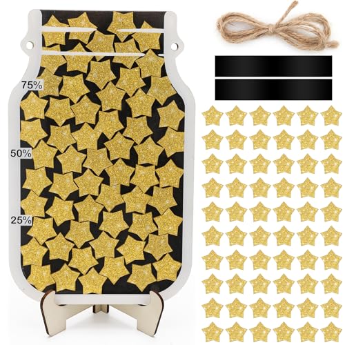 COITEK Goldenes magnetisches Belohnungsglas für Klassenzimmer, personalisierte Belohnungssterne, Anreizglas zum Aufhängen/Stehen, Magnettafel, Verhaltensmarke, Töpfchentraining, 60 P Sterne COITEK Goldenes magnetisches Belohnungsglas für Klassenzimmer, personalisierte Belohnungssterne, Anreizglas zum Aufhängen/Stehen, Magnettafel, Verhaltensmarke, Töpfchentraining, 60 P Sterne von COITEK