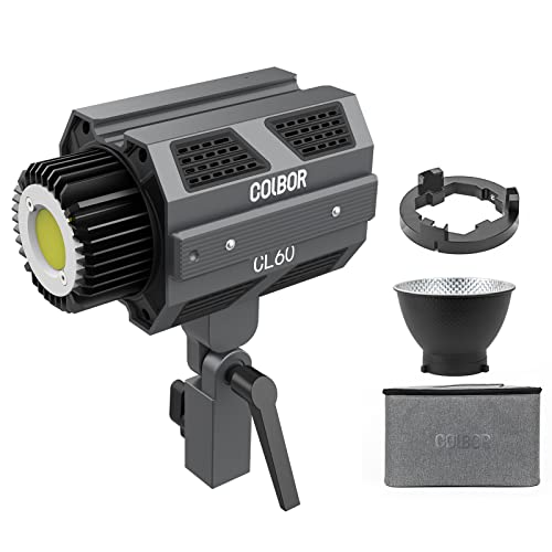 COLBOR CL60 65W Studio-LED-Videolicht Fotografie-Fülllicht CRI97+ 2700 K-6500 K Dimmbar 10 Lichteffektmodi APP-Fernbedienung 2 Zoll großer LCD-Bildschirm mit Bowens-Reflektor-Tragetasche für Vlog von COLBOR