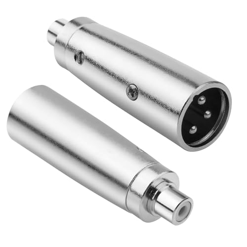 COLICOLY Kabeladapter, Cinch-Buchse auf XLR-Stecker, XLR auf Cinch-Konverter, Audio-Stecker für Mikrofon, 2 Stück COLICOLY Kabeladapter, Cinch-Buchse auf XLR-Stecker, XLR auf Cinch-Konverter, Audio-Stecker für Mikrofon, 2 Stück von COLICOLY