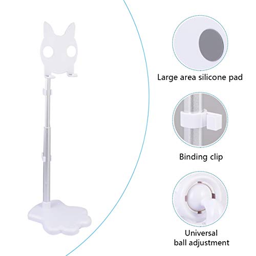 COLLBATH 1 Stück handyhalter Stand Steigleitung Nest Handyständer Autotelefonhalter Tablette Telefonanhänger Telefon-Videohalterung Desktop -Halterung drehbarer Tablethalter Legierung Weiß von COLLBATH