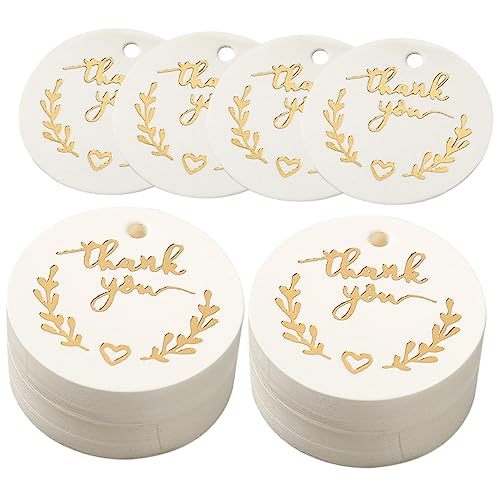 COLLBATH 100 Stück Danke für das Etikett danke karten hochzeit Hochzeitsetikett weihnachtsdeko weihnachtsdeko weihnachtadeko geburtstag geschenkanhänger danke tags selber machen Papier Weiß von COLLBATH