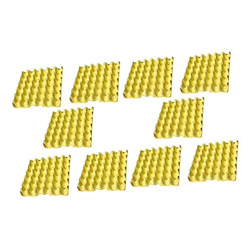 COLLBATH 10St Brei-Eier-Tablett durchsichtige Eier Wachtelkästen Acetat Eier im Freien Spiegeleier multi egg tray eier behälter Eierbox Eierschalen für die Küche Eierhalter Zellstoff Yellow von COLLBATH