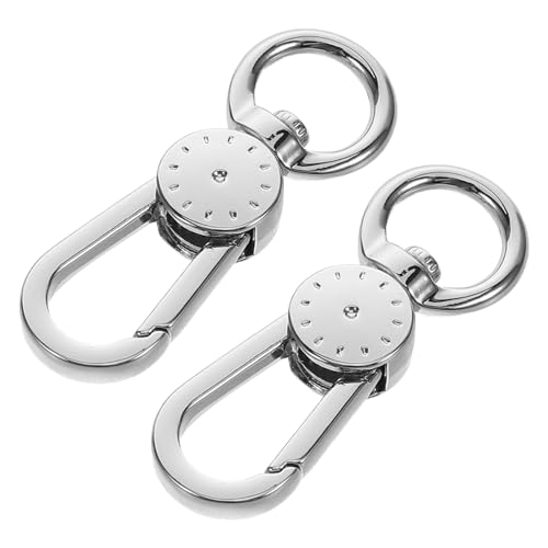 COLLBATH 2 Stück Handy Lanyard Schnalle kleine drehbare Karabinerhaken Hakenschnalle DIY Schlüsselanhänger Zubehör hängende Schnalle Schlüsselbundhaken Metall Silver von COLLBATH