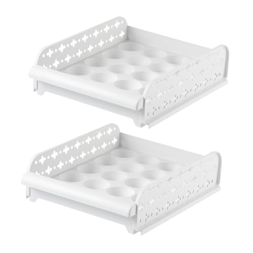 COLLBATH Aufbewahrungsbehälter Mit 20 Fächern Organizer-behälter Aufbewahrungsbox Für Seitentüren 2er-pack Gemüseschubladen Für Den Kühlschrank von COLLBATH