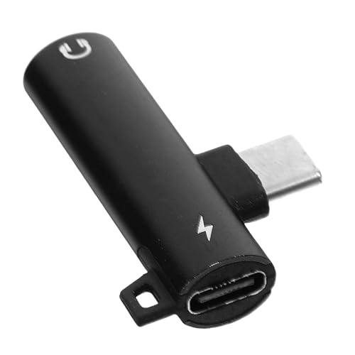 COLLBATH Digitaler Audioadapter Mikrofonkonverter Audiokonverter Kopfhörer Zubehör Kopfhörerzubehör Kopfhöreradapter Kopfhörerkonverter Aluminiumlegierung Black von COLLBATH