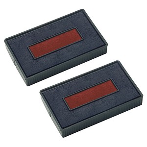 2 COLOP Ersatzstempelkissen S260 blau/rot 2,4 x 4,5 cm von COLOP