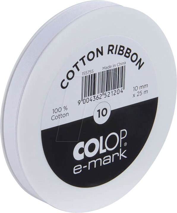 COLOP 155755 - e-mark® Baumwollband, 10 mm x 25 m von COLOP