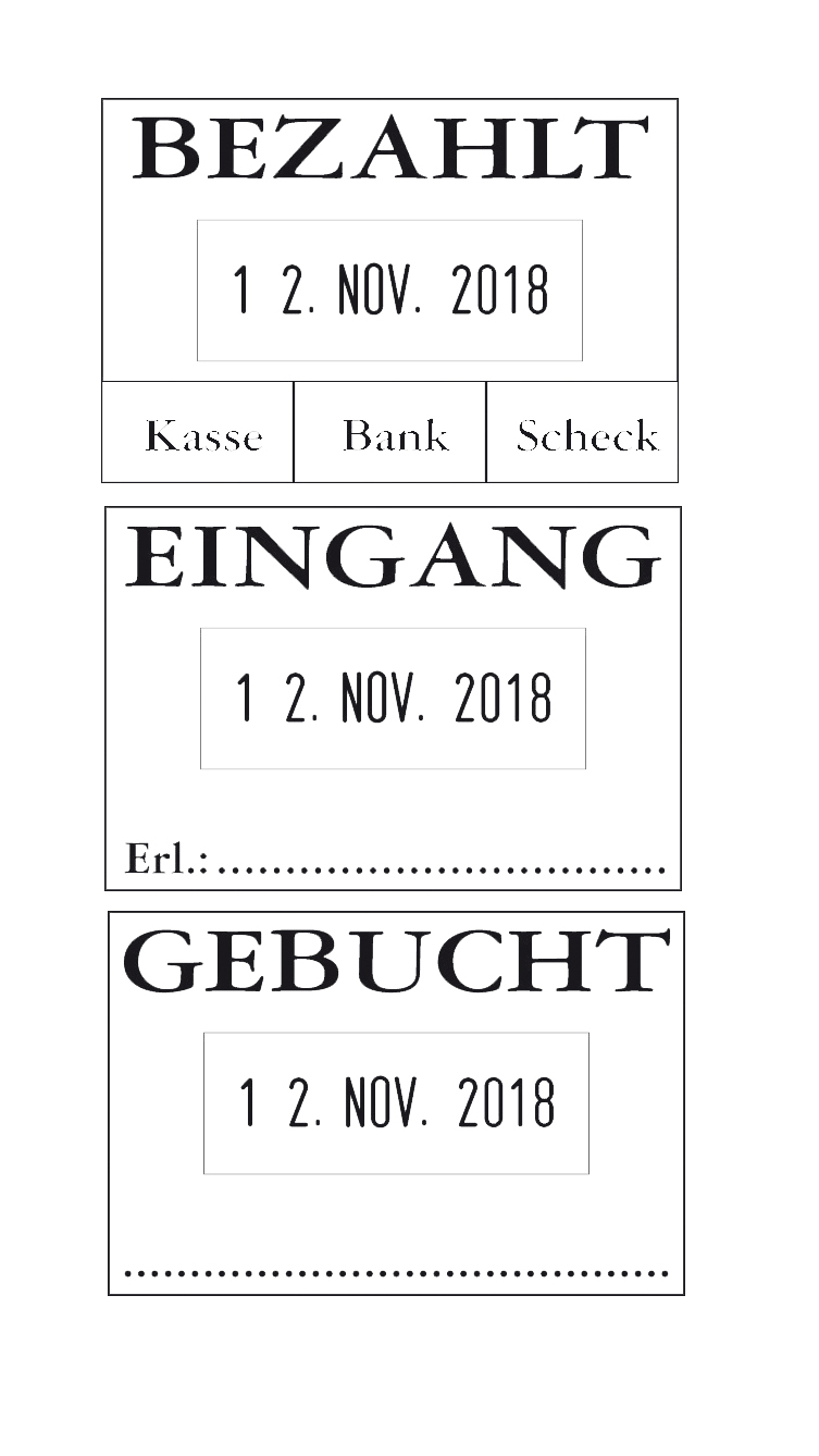 COLOP Datumstempel 04060 L2 , BEZAHLT, , mit Textplatte von COLOP