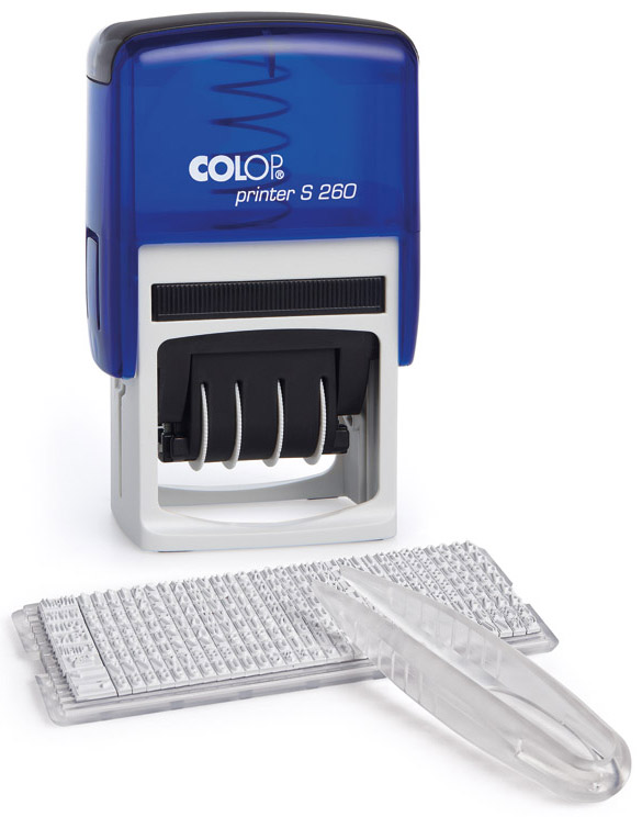 COLOP Datumstempel-Set Printer S260, blau von COLOP
