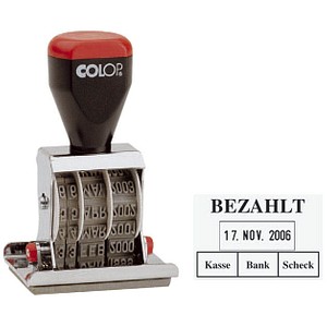 COLOP Datumstempel mit Text "Bezahlt" 04060/L2 von COLOP