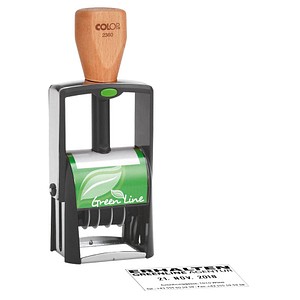 COLOP Datumstempel mit Text individualisierbar Green Line 2360 selbstfärbend schwarz ohne Logo von COLOP