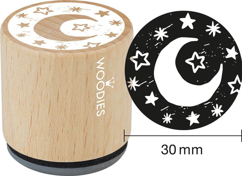 COLOP Motiv-Stempel Woodies , Mond & Sterne, von COLOP