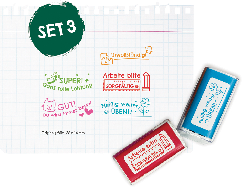 COLOP Schulstempel-Set , NIO SCHOOL, , Printer 20 SET 3 von COLOP