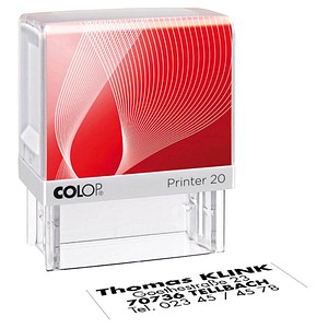 COLOP Textstempel, individualisierbar Printer 20 selbstfärbend schwarz ohne Logo von COLOP