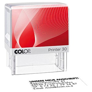COLOP Textstempel, individualisierbar Printer 30 selbstfärbend schwarz ohne Logo von COLOP