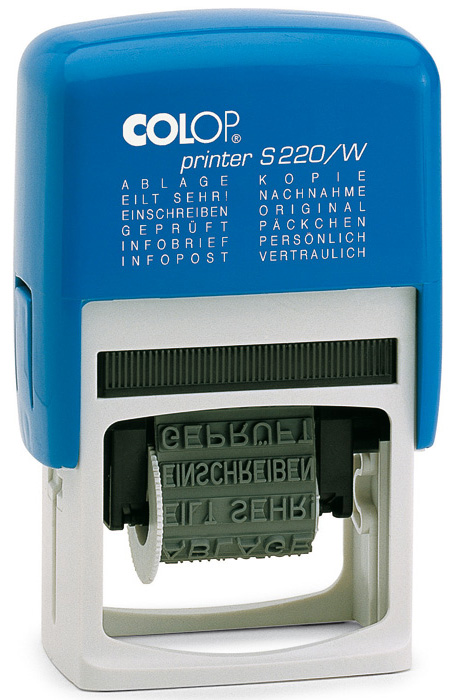 COLOP Wortbandstempel Printer S 220/W, blau von COLOP