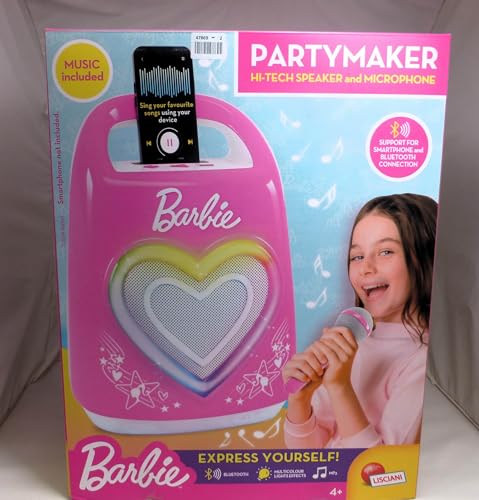 COLORBABY Karaoke-Lautsprecher mit Mikrofon, Größe 28 x 17 x 38 cm, Bluetooth-Verbindung, bunte Lichter, USB-Kabel, Tragegriff, Spielzeug für Mädchen, Geschenke für 4 Jahre (47869) von COLORBABY