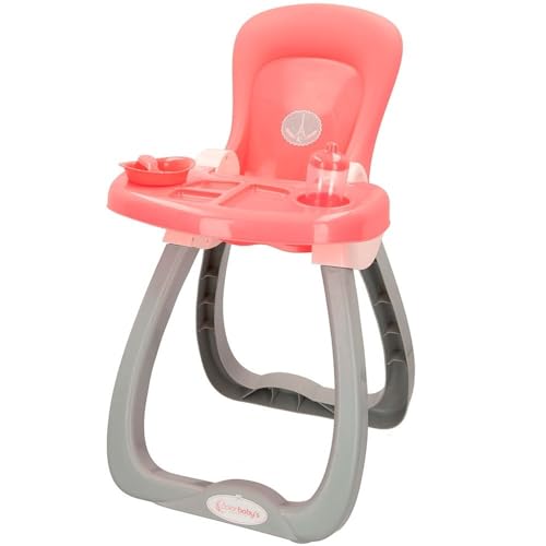 ColorBaby - Baby-Hochstuhl, Puppen-Hochstuhl, Spielzeug, Zubehör für Babys, Puppen, Spielzeug für Kinder 3 Jahre, Hochstuhl, Baby-Esszimmer, Zubehör für Babypuppen, Spielzeug für Puppen (46531) von COLORBABY