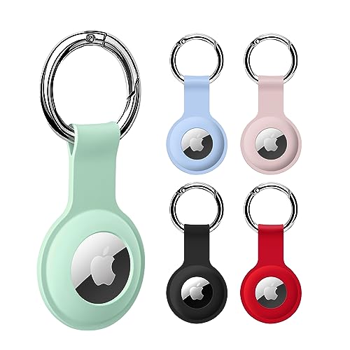 COLORCORAL AirTag-Halterungshülle, Silikonhülle für AirTag-Schlüsselanhänger für Schlüssel, Taschen, Gepäck, Haustierhalsbänder, Anti-Verlust- und Kratzfestes Design für Apple Air Tags 2021, 5 Stück COLORCORAL AirTag-Halterungshülle, Silikonhülle für AirTag-Schlüsselanhänger für Schlüssel, Taschen, Gepäck, Haustierhalsbänder, Anti-Verlust- und Kratzfestes Design für Apple Air Tags 2021, 5 Stück von COLORCORAL