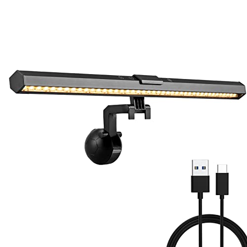 COLORLAM Computer Monitor lampe 40cm LED USB Monitor Licht Bildschirm Lampe für Monitor Beleuchtung mit Touch Control 10 Helligkeiten und 2800K-6500K Farbtonanpassung Schreibtischlampe von COLORLAM