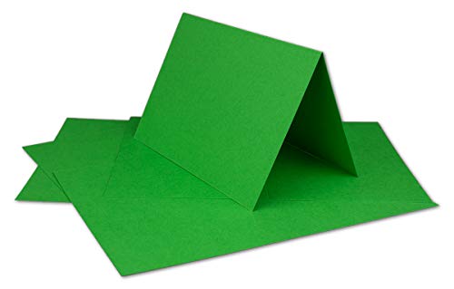 100 DIN A6 Faltkarten Grün - Karten zum selbstgestalten 14,8 x 21 cm - Klappkarten mit 160 g/m² - Colours-4-you von Glüxx Agent von COLOURS 4-YOU by Glüxx-Agent