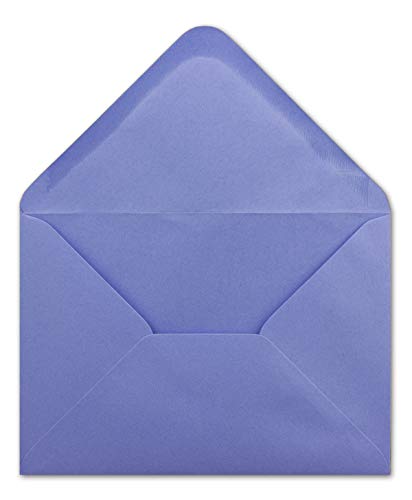 100 DIN C5 Briefumschläge Lila - 16,2 x 22,7 cm - 100 g/m² Nassklebung spitze Klappe - aus der Serie COLOURS-4-YOU Glüxx-Agent von COLOURS 4-YOU by Glüxx-Agent