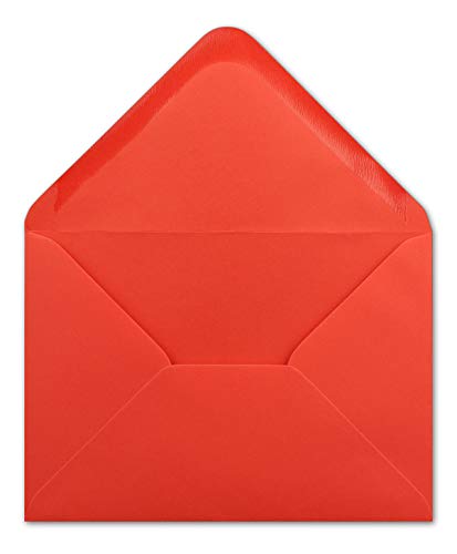 150 DIN C5 Briefumschläge Rot - 16,2 x 22,7 cm - 100 g/m² Nassklebung spitze Klappe - aus der Serie COLOURS-4-YOU Glüxx-Agent von COLOURS 4-YOU by Glüxx-Agent