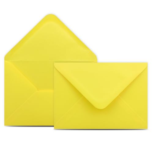 200 Briefumschläge DIN C6 Gelb - 11,4 x 16,2 cm - Kuverts mit 100 g/m² Nassklebung spitze Klappe - Umschläge ohne Fenster - Colours-4-you 200 Briefumschläge DIN C6 Gelb - 11,4 x 16,2 cm - Kuverts mit 100 g/m² Nassklebung spitze Klappe - Umschläge ohne Fenster - Colours-4-you von COLOURS 4-YOU by Glüxx-Agent