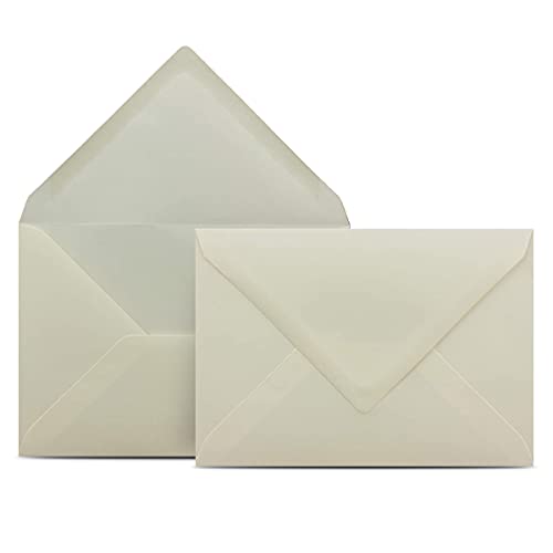 200 Briefumschläge DIN C6 Vanille - 11,4 x 16,2 cm - Kuverts mit 80 g/m² Nassklebung spitze Klappe - Umschläge ohne Fenster - Colours-4-you von COLOURS 4-YOU by Glüxx-Agent