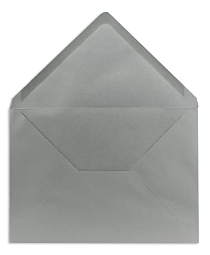 25 DIN C5 Briefumschläge Dunkelgrau - 16,2 x 22,7 cm - 100 g/m² Nassklebung spitze Klappe - aus der Serie COLOURS-4-YOU Glüxx-Agent von COLOURS 4-YOU by Glüxx-Agent