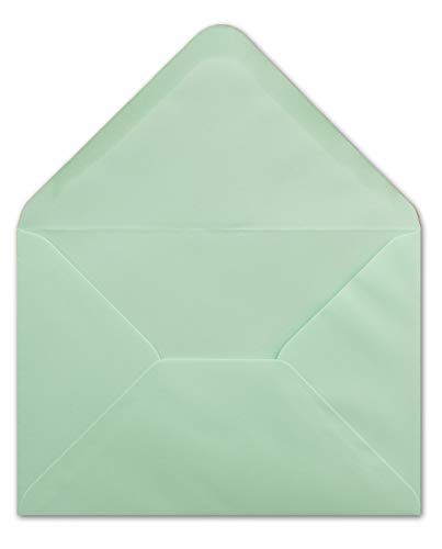 25 DIN C5 Briefumschläge Mintgrün - 16,2 x 22,7 cm - 100 g/m² Nassklebung spitze Klappe - aus der Serie COLOURS-4-YOU Glüxx-Agent von COLOURS 4-YOU by Glüxx-Agent